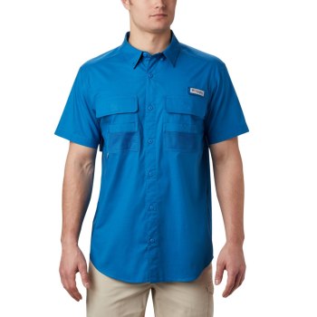 Columbia Muške Košulje - PFG Half Moon Short Sleeve Plave | JXOB-39501
